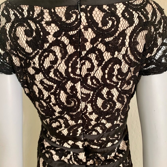MSK Black Lace Dress Scoop Neck Little Black Dress LBD Party Size 10 - Picture 8 of 15